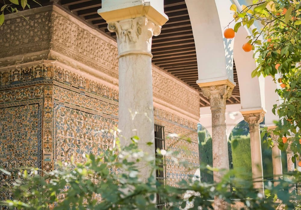 Real Alcázar – royal palace of Seville Real Alcázar Seville – royal palace with Moorish architecture and lush gardens